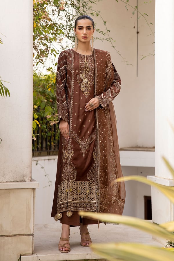 Zhavia luxe collection 3 piece embroidered suit