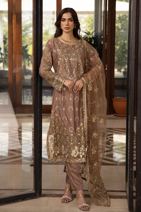 Zhavia luxe embroidery collection 3 piece suit