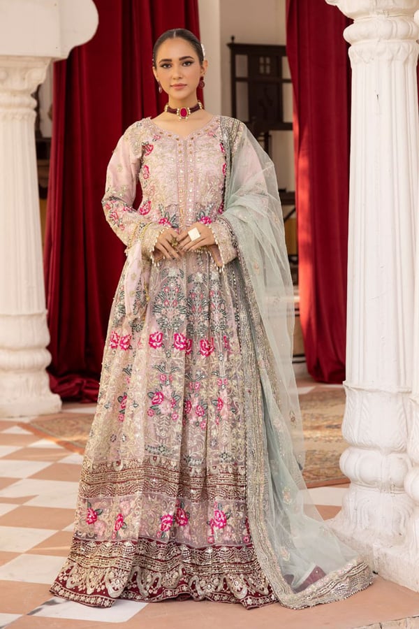 Alamzeb by Shiffonz 3 piece embroidered lengha choli
