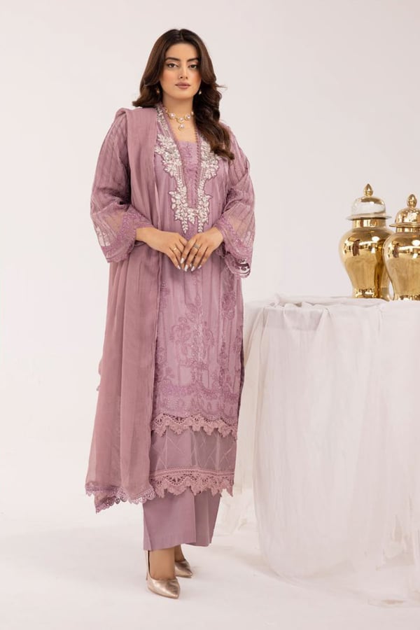 Firuzeh lawn collection 3 piece embroidered suit