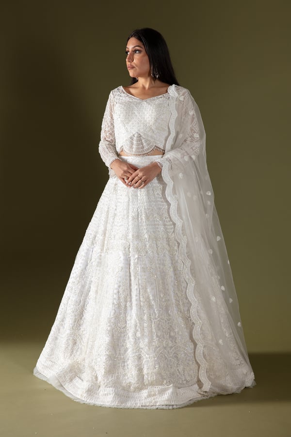 Shiffonz 3 piece embroidered lengha choli