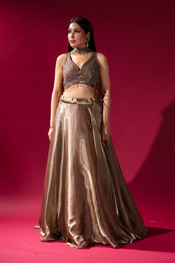Shiffonz 3 piece embroidered lengha choli - Image 2