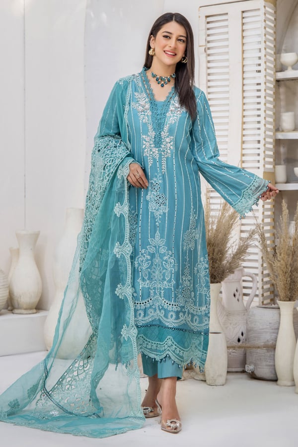 Firuzeh collection 3 piece embroidered suit