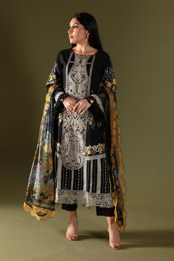 Maria b Jehan cutwork collection 3 piece suit