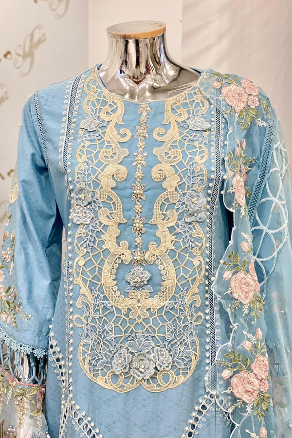 Ferya collection 3 piece embroidered suit - Image 5
