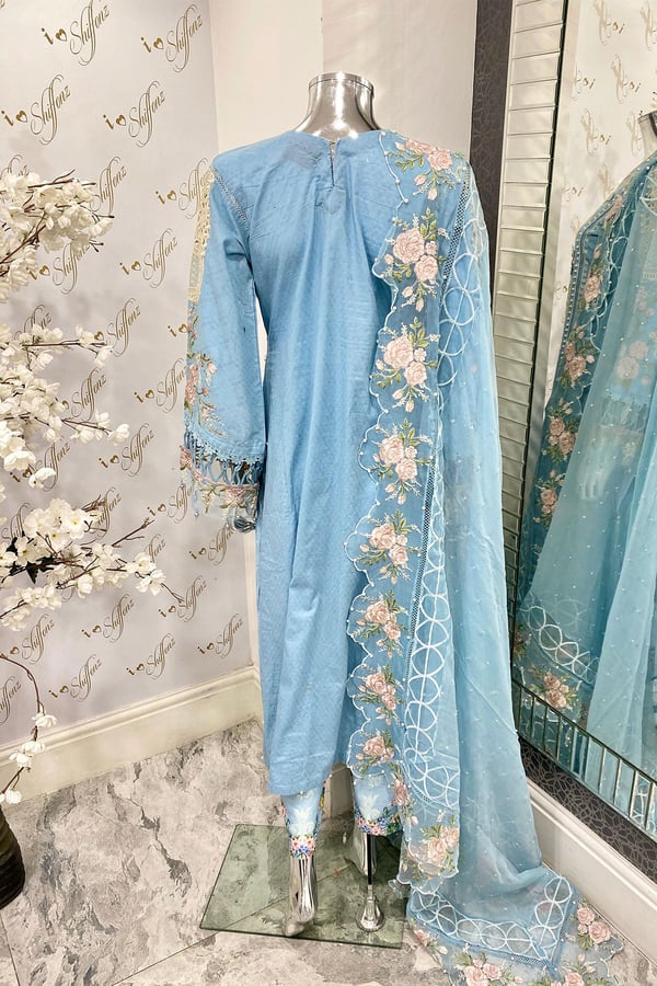 Ferya collection 3 piece embroidered suit - Image 4