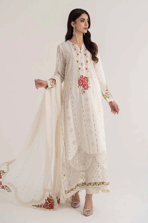 Abru lawn collection 3 piece embroidered suit