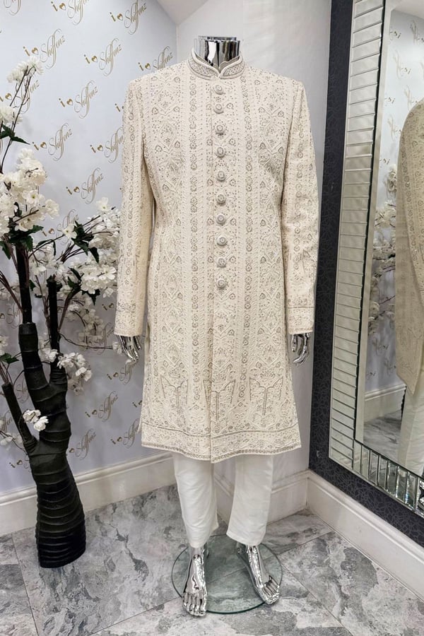 Men's 2 piece luxury embroidered sherwani