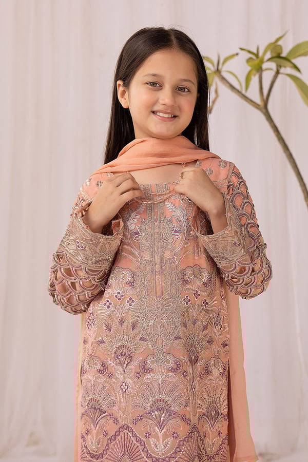 Sienna luxury collection shell pink 3 piece kids suit - Image 4