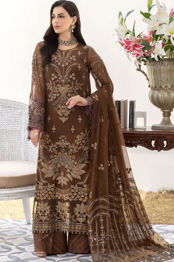 Sienna luxury collection 3 piece embroidered suit