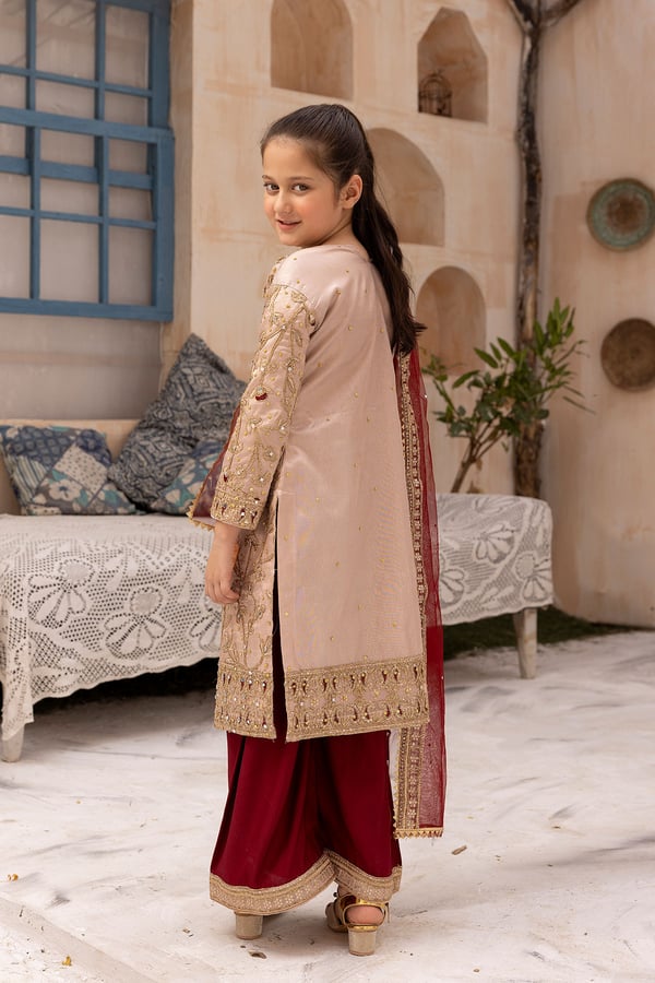 Nureh Shiffonz collection kids 3 piece embroidered suit - Image 4