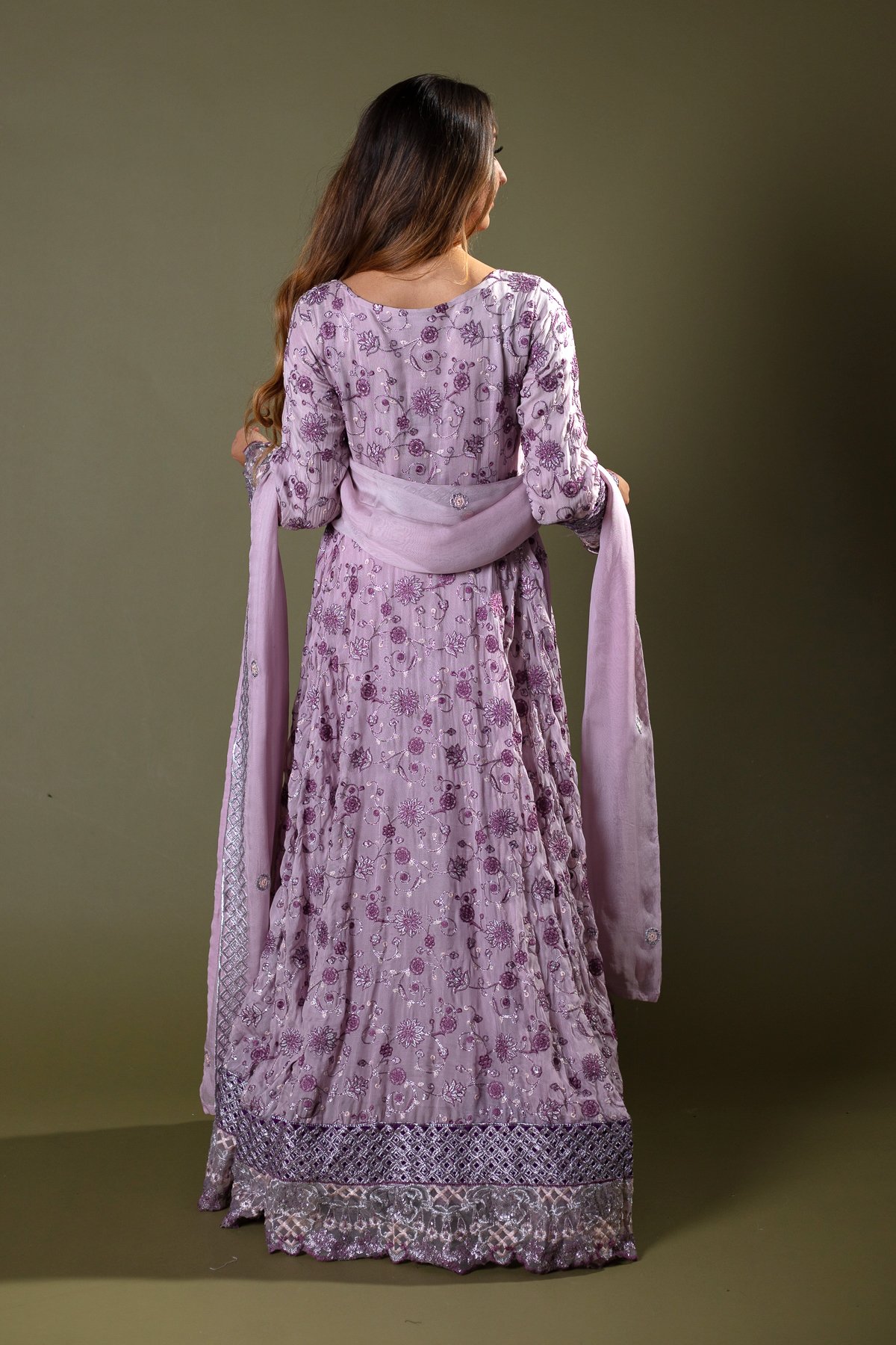 Ayre 3 piece thread work embroidered long dress - Image 2