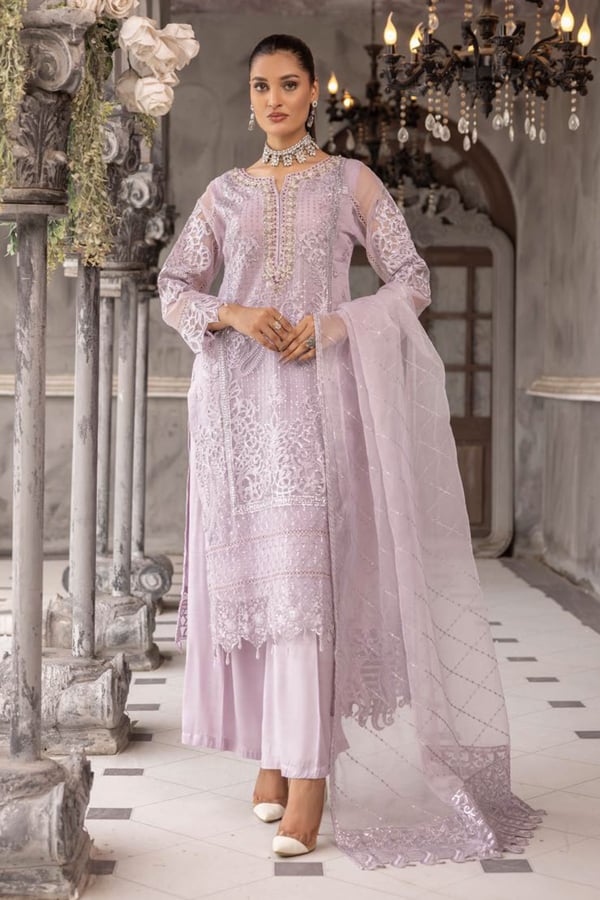 Eira collection 3 piece embroidered organza suit - Image 4