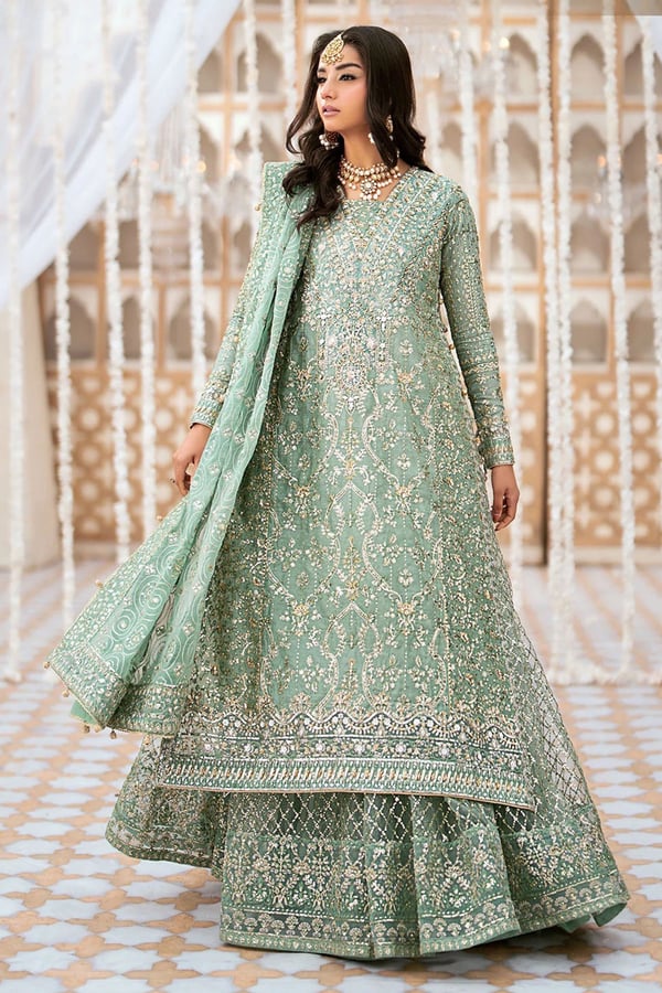 Sherin wedding collection 3 piece embroidered plazo suit