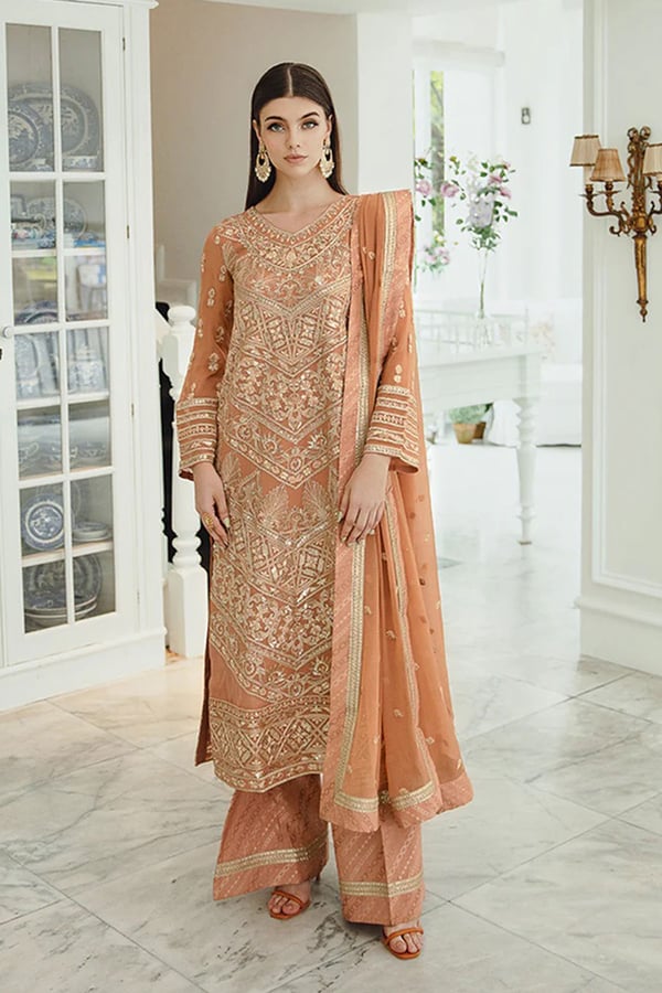 Maryum and Maria Ariya collection 3 piece parisa embroidered suit