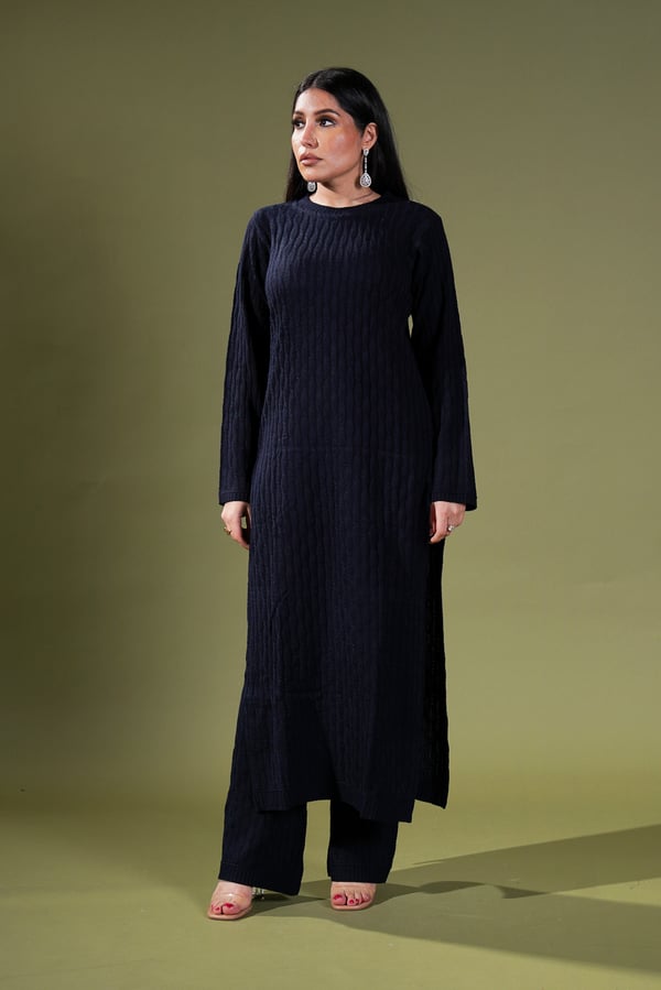 Shiffonz 2 piece knitwear suit - Navy, XXL