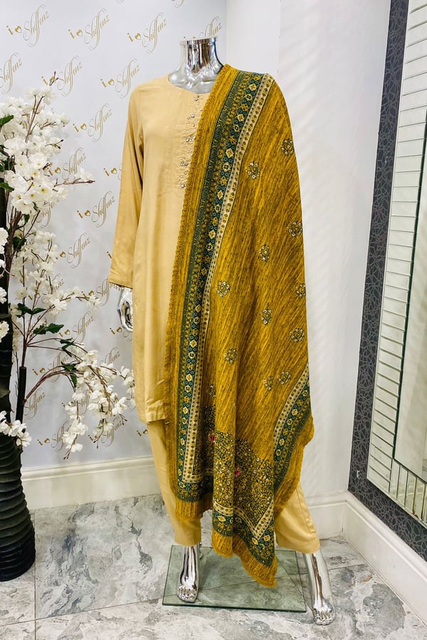 Marina embroidered shawl