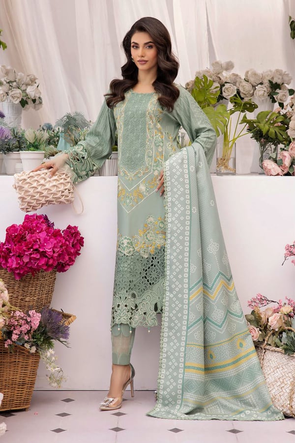 Shiffonz 3 piece luxury linen embroidered suit - Image 2