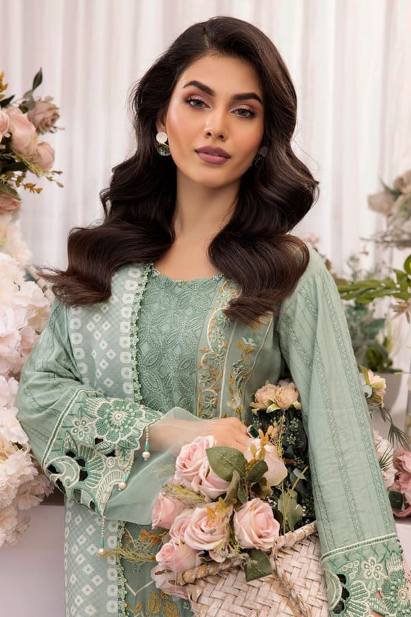 Shiffonz 3 piece luxury linen embroidered suit - Image 5