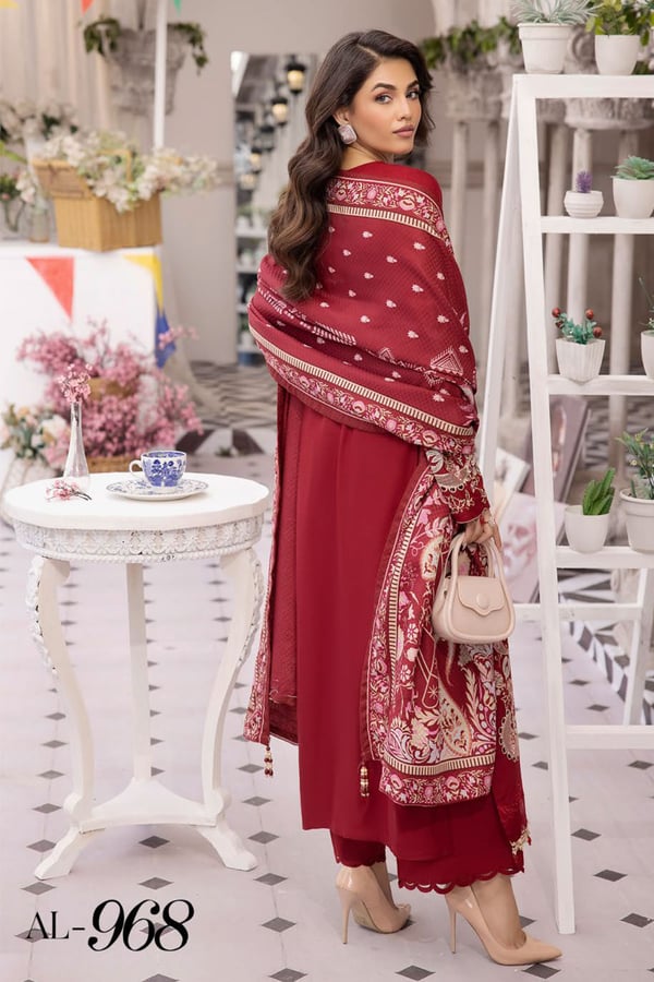 Shiffonz 3 piece luxury linen embroidered suit - Image 3
