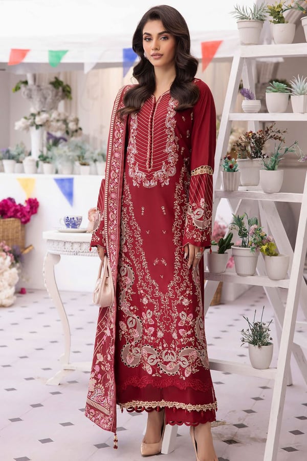 Shiffonz 3 piece luxury linen embroidered suit - Image 2