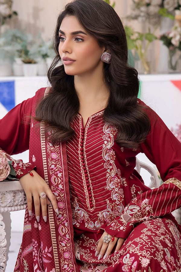 Shiffonz 3 piece luxury linen embroidered suit - Image 5