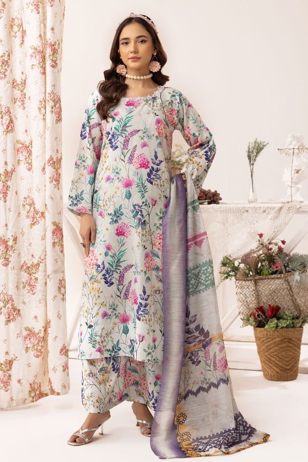 Aleena lux collection 3 piece printed suit - Image 2