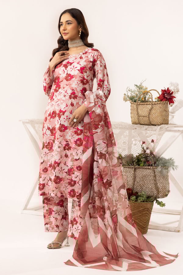 Aleena lux collection 3 piece printed suit - Image 2