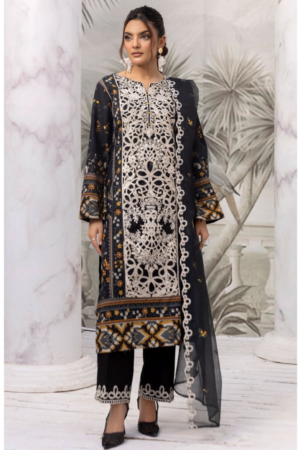 Fiesta khaddar collection 3 piece printed suit