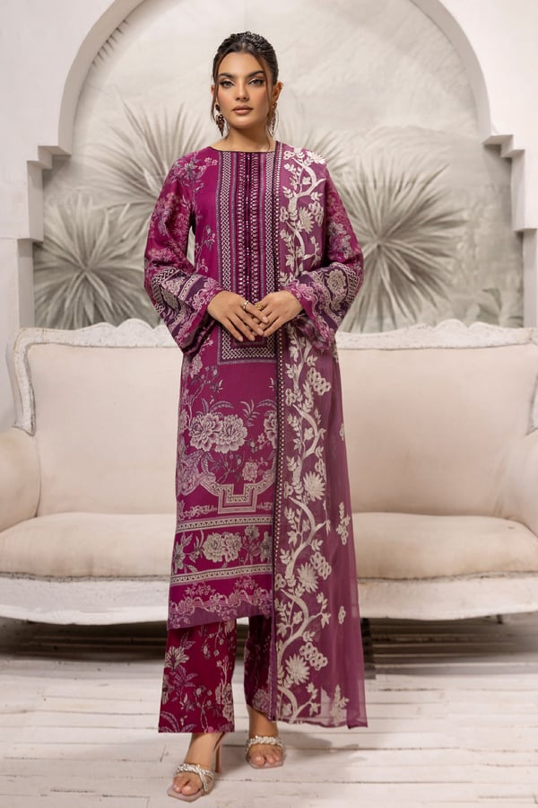 Fiesta khaddar collection 3 piece printed suit