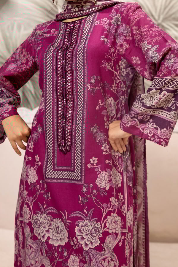 Fiesta khaddar collection 3 piece printed suit - Image 4