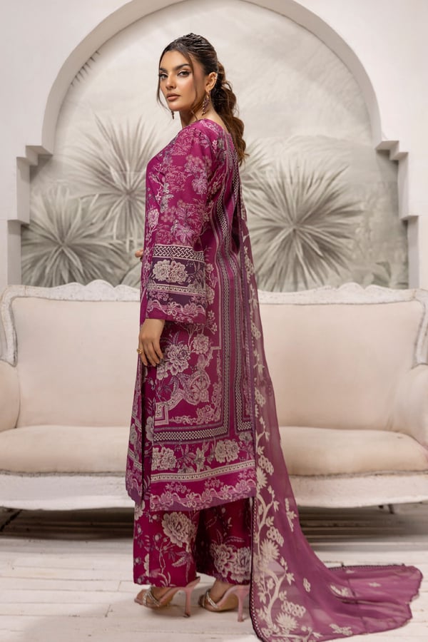 Fiesta khaddar collection 3 piece printed suit - Image 2