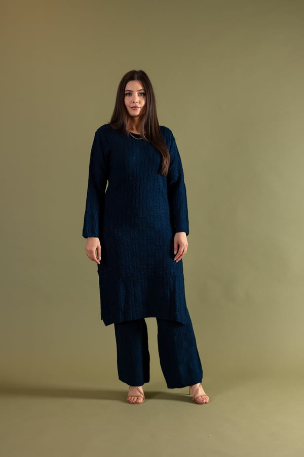 2 Piece knitwear co-ord set - Navy, Medium