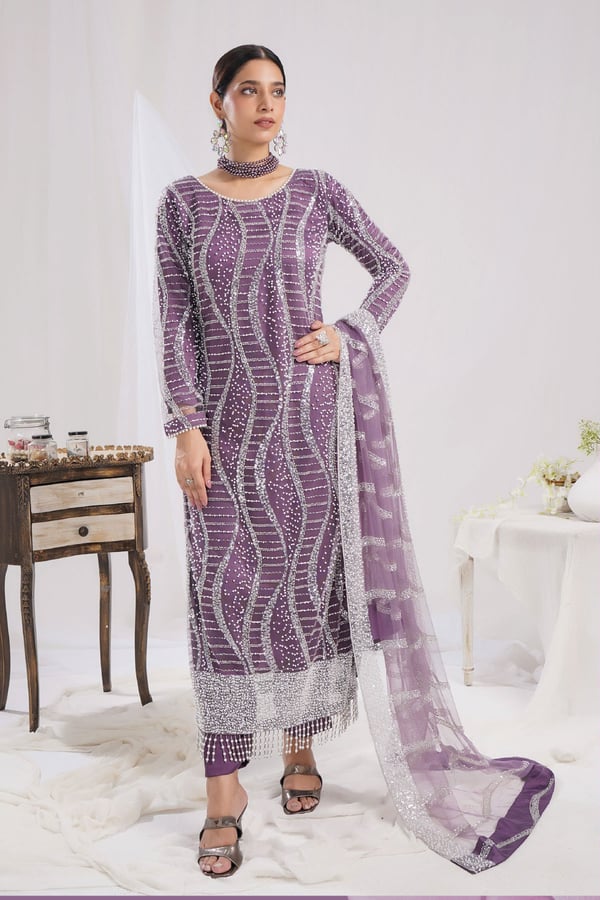 Mirey luxury collection 3 piece embroidered suit
