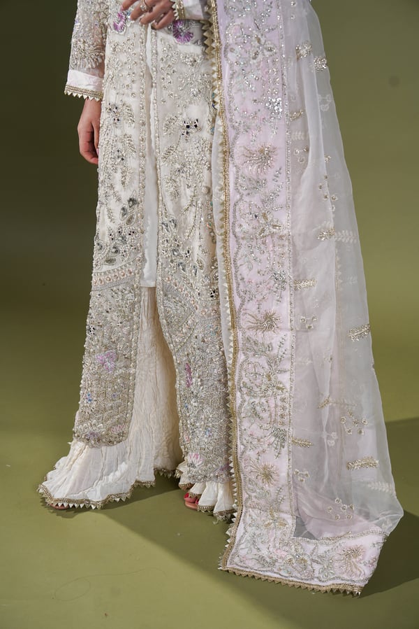 Soraya wedding collection 3 piece embroidered sharara suit - Image 5