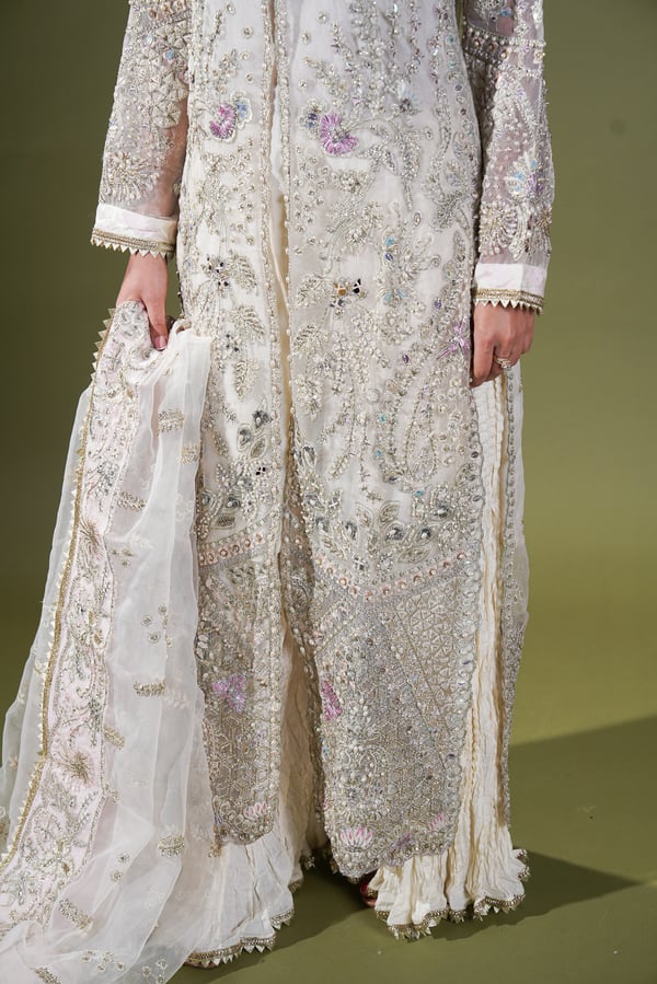 Soraya wedding collection 3 piece embroidered sharara suit - Image 4