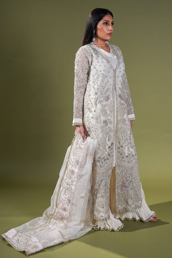 Soraya wedding collection 3 piece embroidered sharara suit - Image 2