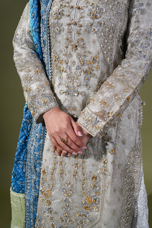 Aik wedding collection 3 piece embroidered suit - Image 7