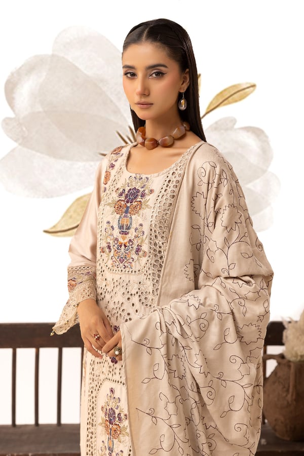 Ivy kari dhanak collection 3 piece embroidered suit - Image 5