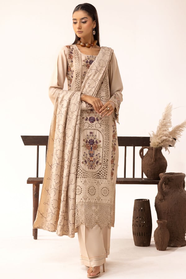 Ivy kari dhanak collection 3 piece embroidered suit - Image 2