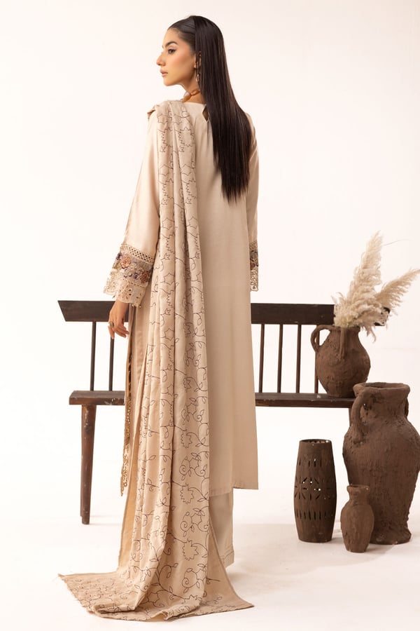 Ivy kari dhanak collection 3 piece embroidered suit - Image 3
