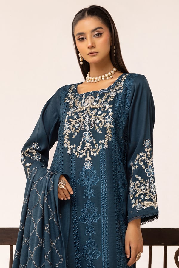 Ivy kari dhanak collection 3 piece embroidered suit - Image 4