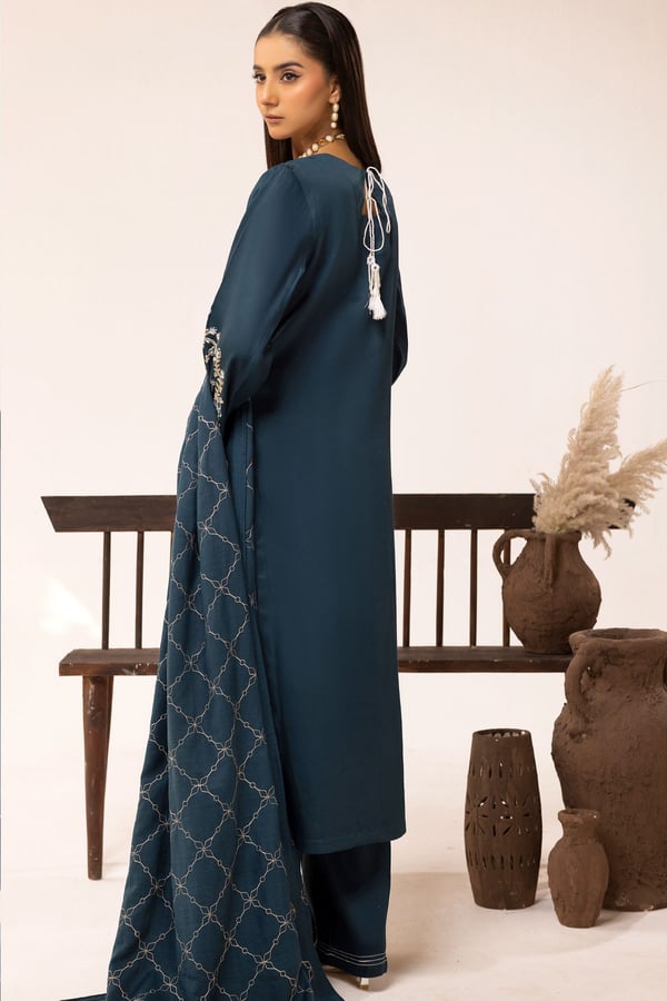 Ivy kari dhanak collection 3 piece embroidered suit - Image 3