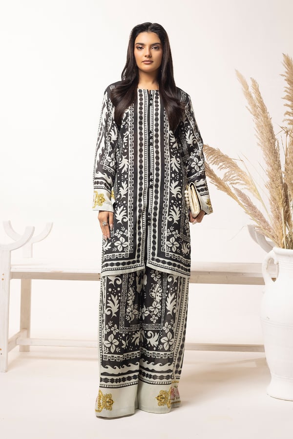 Soho 2 piece printed co-ord set - Black, Large