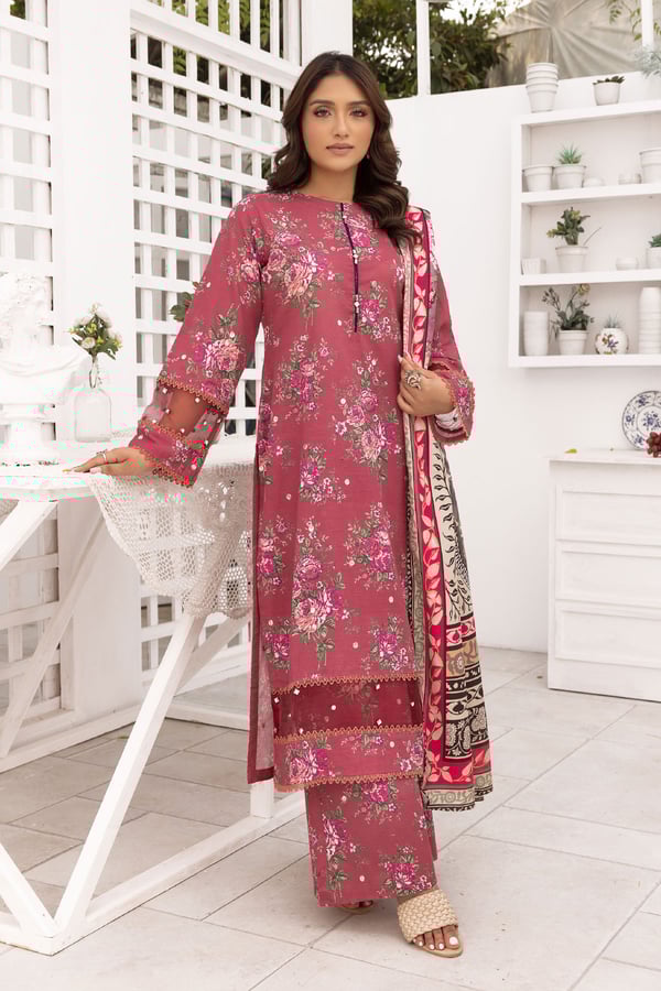 Bliss khaddar collection 3 piece printed suit - Image 2