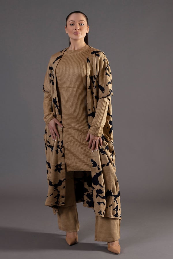 Jacket style knitwear co-ord set