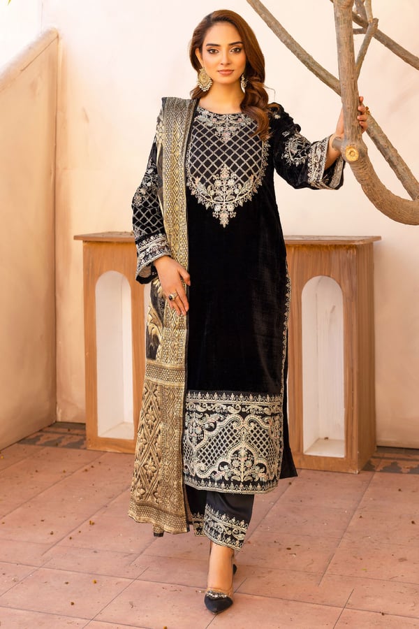 Fannah velvet collection 3 piece suit - Image 3