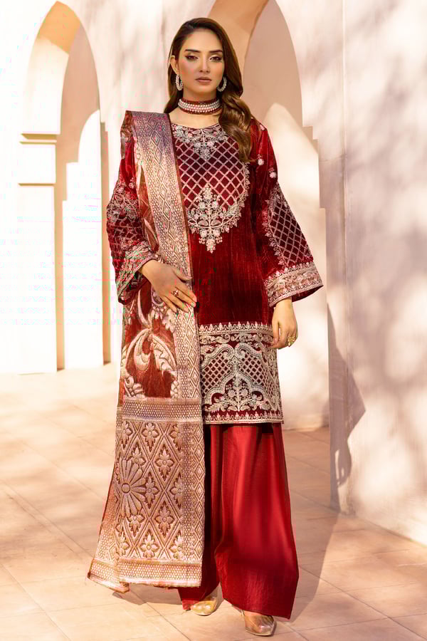 Fannah velvet collection 3 piece suit