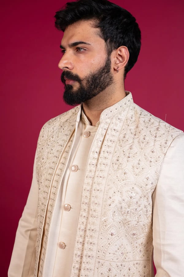 Men's indo western jacket style sherwani - Image 7