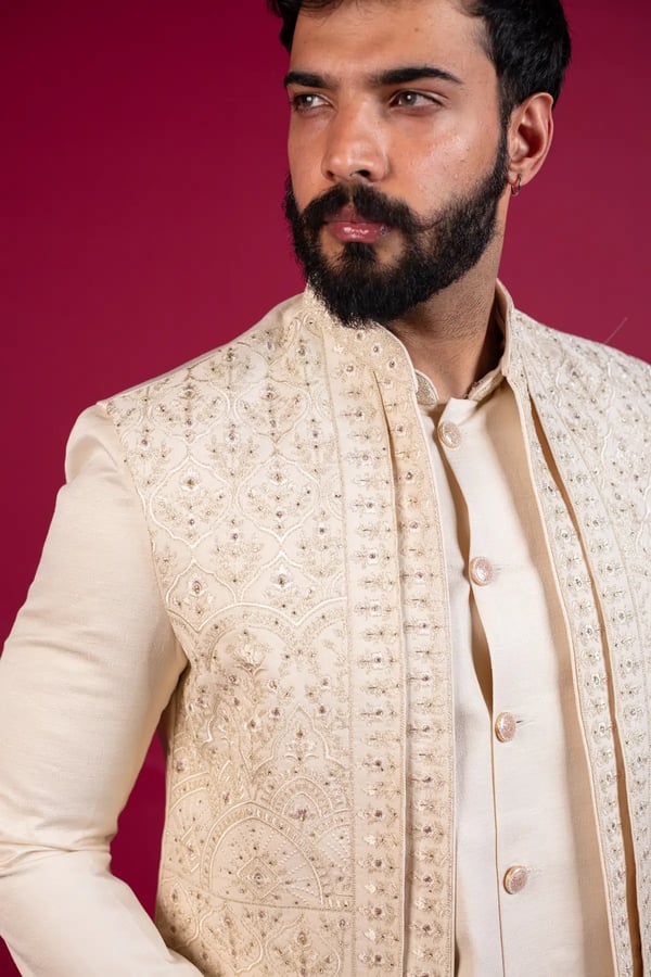 Men's indo western jacket style sherwani - Image 8